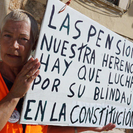  Pensionista participando en las marchas de Bilbao y Rota a Madrid. Foto #404 Comunicación Popular