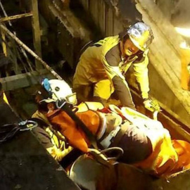 26/05/2018 Rescate del trabajador en Muel. DIPUTACIÓN DE ZARAGOZA