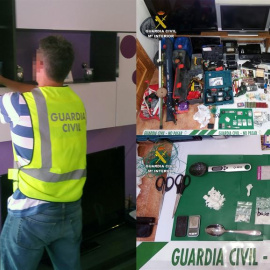 Una de las imágenes de cedidas por la Guardia Civil sobre las detenciones en Murcia.