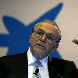 El presidente de CaixaBank, Isidre Fainé, durante el acto de presentación de resultados de la entidad en 2014./ ALBERTO ESTÉVEZ / EFE