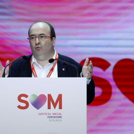 13/12/2019.- El secretario general del PSC, Miquel Iceta, durante su intervención en la primera jornada del XIV Congreso del partido. EFE/ Andreu Dalmau