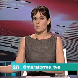 Mara Torres, presentadora del informativo La 2 Noticias