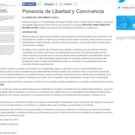 Captura de pantalla de la web del Gobierno vasco.