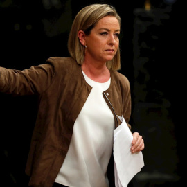 Ana Oramas se desmarca de CC y anuncia que votará en contra de la investidura de Sánchez.EFE