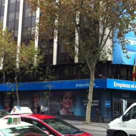 Fachada de la sede del PP en Madrid. EFE