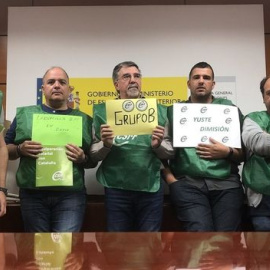 Imagen del encierro de los representantes de CSIF - Twitter de CSIF