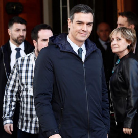 El presidente del Gobierno en funciones, Pedro Sánchez, abandona el Congreso de los Diputados