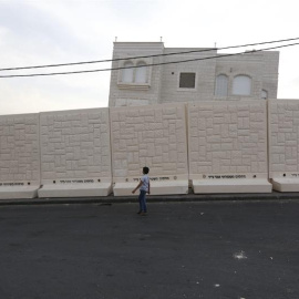 Parte del muro ya levantado por Israel en Jerusalén Este. - EFE
