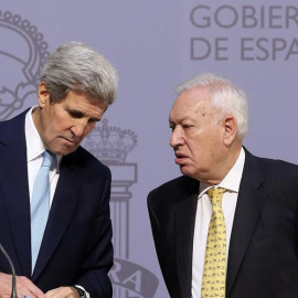 El secretario de Estado de EEUU, John Kerry, y el ministro español de Asuntos Exteriores, José Manuel García-Margallo. - EFE