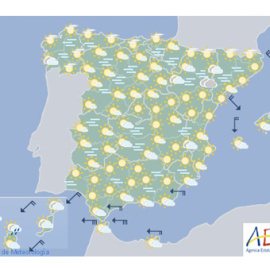 Previsión meteorológica para el martes 7 de enero. / AEMET