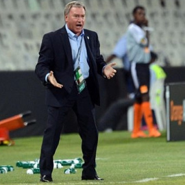 Javier Clemente, durante un partido de la selección de Libia.