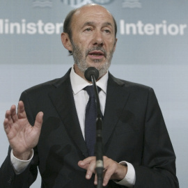 El ministro del Interior, Alfredo Pérez Rubalcaba.