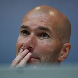 Zidane, durante la rueda de prensa. REUTERS/Juan Medina