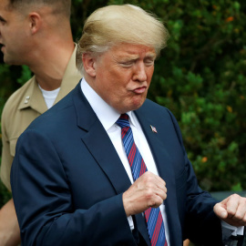 Trump, en la Casa Blanca este miércoles. REUTERS/Leah Millis