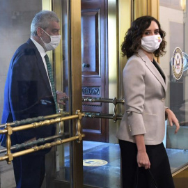  Ayuso, hace unos días en Washington. EFE/Lenin Nolly