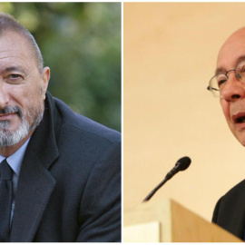 Los académicos de la Lengua Arturo Pérez-Reverte y Francisco Rico. EFE