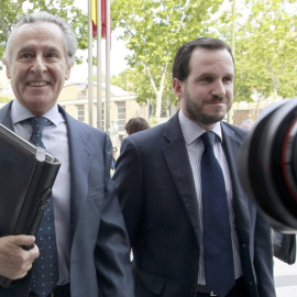 Miguel Blesa, expresidente de Caja Madrid, a su llegada a los juzgados de Plaza Castilla, en una de sus comparecencias ante el juez Elpidio Siklva. EFE