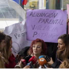 La presidenta de Infancia Libre, María Sevilla, tras su declaración ante la Ficalía por un presunto delito de "organización criminal"