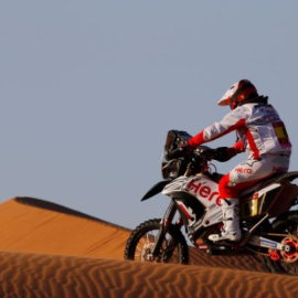 El piloto fallecido, Paulo Gonçalves, durante el séptimo stage del Rally Dakar| Reuters