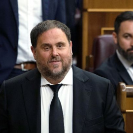Junqueras durante la primera sesión del Parlamento después de las Elecciones Generales |Reuters