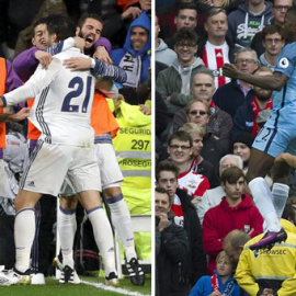 El Real Madrid y el City ocupan los lideratos de la Liga y la Premier, pero con escaso margen. /EFE