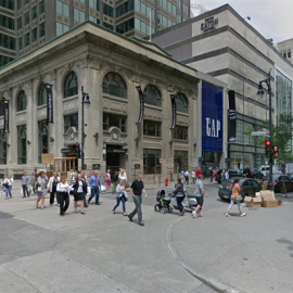 Edificio de Montreal que alberga la marca estadounidense Banana Republic, perteneciente a Gap, adquirido por el fundador de Inditex, Amancio Ortega. GOOGLE STREET VIEW