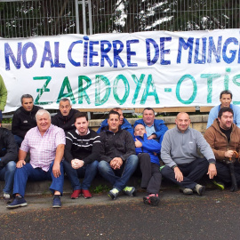 Trabajadores de Zardoya OTIS en Mungia (Bizkaia).