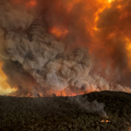 Vista aérea de uno de los incendios forestales en Australia./REUTERS