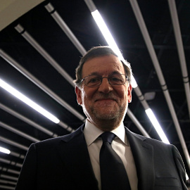 Mariano Rajoy, en la rueda de prensa en el Palacio de la Moncloa tras la quinta ronda de consultas del rey para la investidura. REUTERS/Sergio Perez