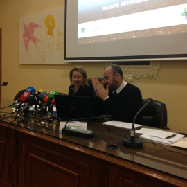 Carmen Ortega y Ángel Cazorla, del Centro de Análisis y Documentación Política y Electoral de Andalucía (Cadpea). E.P.