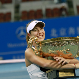 Garbiñe Muguruza ganó hace dos semanas el torneo de Pekín, el último antes del Masters de Singapur. /REUTERS