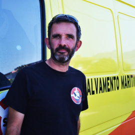Íñigo Mijangos, coordinador de la ONG vasca Salvamento Marítimo Humanitario. - PABLO MUÑOZ