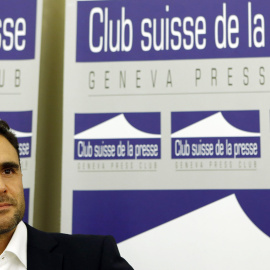 Falciani, en su intervención en el Club Suizo de la Prensa. REUTERS/Denis Balibouse