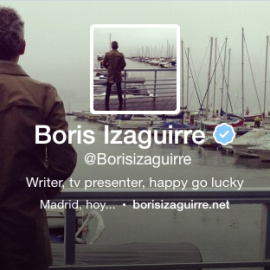 Perfil en Twitter de Boris Izaguirre.