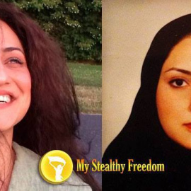 Imagen con velo y sin velo de una de las mujeres que subió su instantánea a 'My Stealthy Freedom'