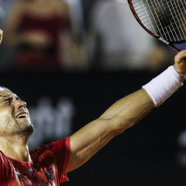 David Ferrer, emocionado tras su victoria en Río. EFE/Antonio Lacerda