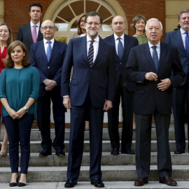 El Ejecutivo de Rajoy, antes de la salida de Soria, Alonso y Pastor. Archivo REUTERS