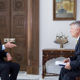 El presidente sirio, Bashard Al Assad durante una entrevista.TWITTER/ @Presidency_Sy