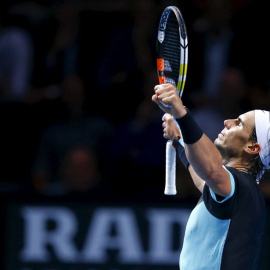 Nadal celebra su victoria ante Gasquet en semifinales. REUTERS/Arnd Wiegmann