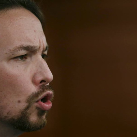 Pablo Iglesias durante su reciente comparecencia ante los medios en el Palacio de la Moncloa. / JUAN MEDINA (REUTERS)