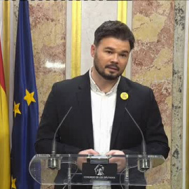 Rufián sigue sin desvelar el sentido del voto de ERC en la investidura de Sánchez