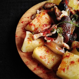 Pulpo vegano o shiitake a feira