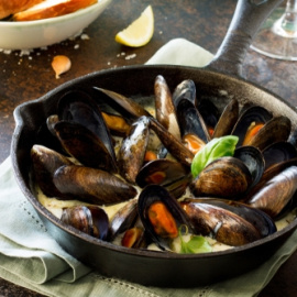  Mejillones a la belga.
