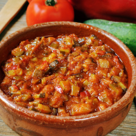 Pisto manchego tradicional. 