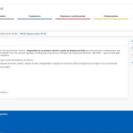 Captura del servicioi de ayuda del modelo 303 de la Agencia Tributaria. E.P.