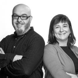 Los ilustradores valencianos Cristina Durán y Miguel Ángel Giner, de LaGRUA Estudio