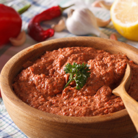 muhammara o crema de pimientos
