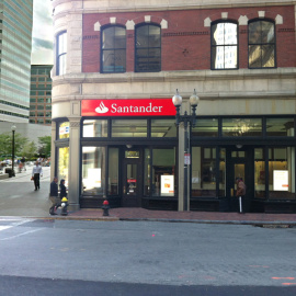 Oficina bancaria de Santander Bank en Boston.