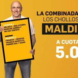 El conocido periodista deportivo Julio Maldonado "Maldini" en un anuncio de una casa de apuestas./ Betfair