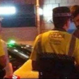 Piqué durante su incidente con la Guardia Urbana de Barcelona.